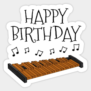 Xylophone Happy Birthday Percussion Teacher Percussionist Musician Sticker
